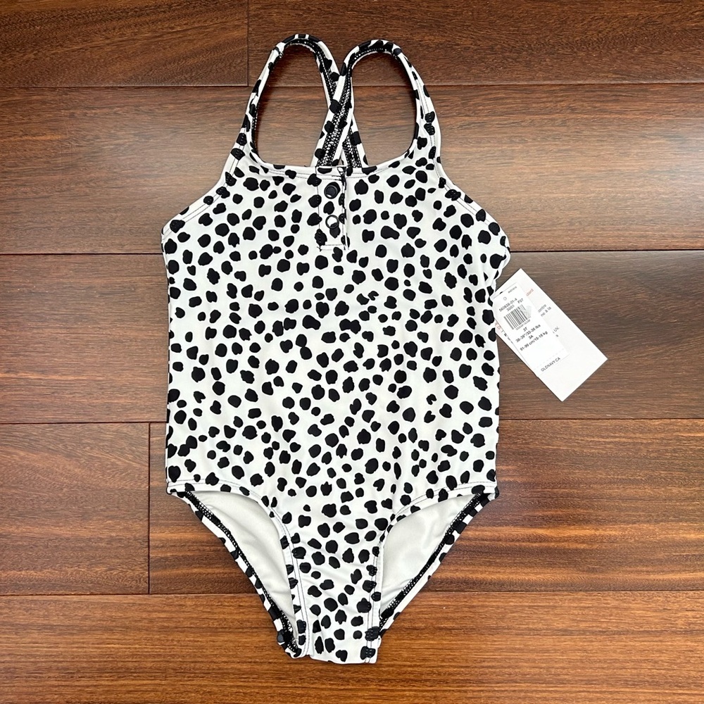 BNWT Kids Black & White One-Piece Swimsuit
